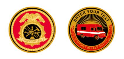 First in Last Out Firefighter Coins Drafts