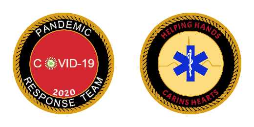 Covid 19 EMS Challenge Coins Drafts