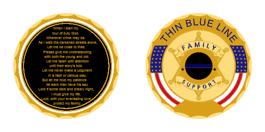 Thin Blue Line Commemorative Coins Drafts